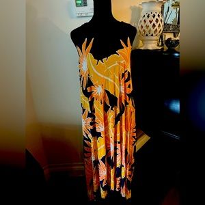 Hawaiian print gap dress